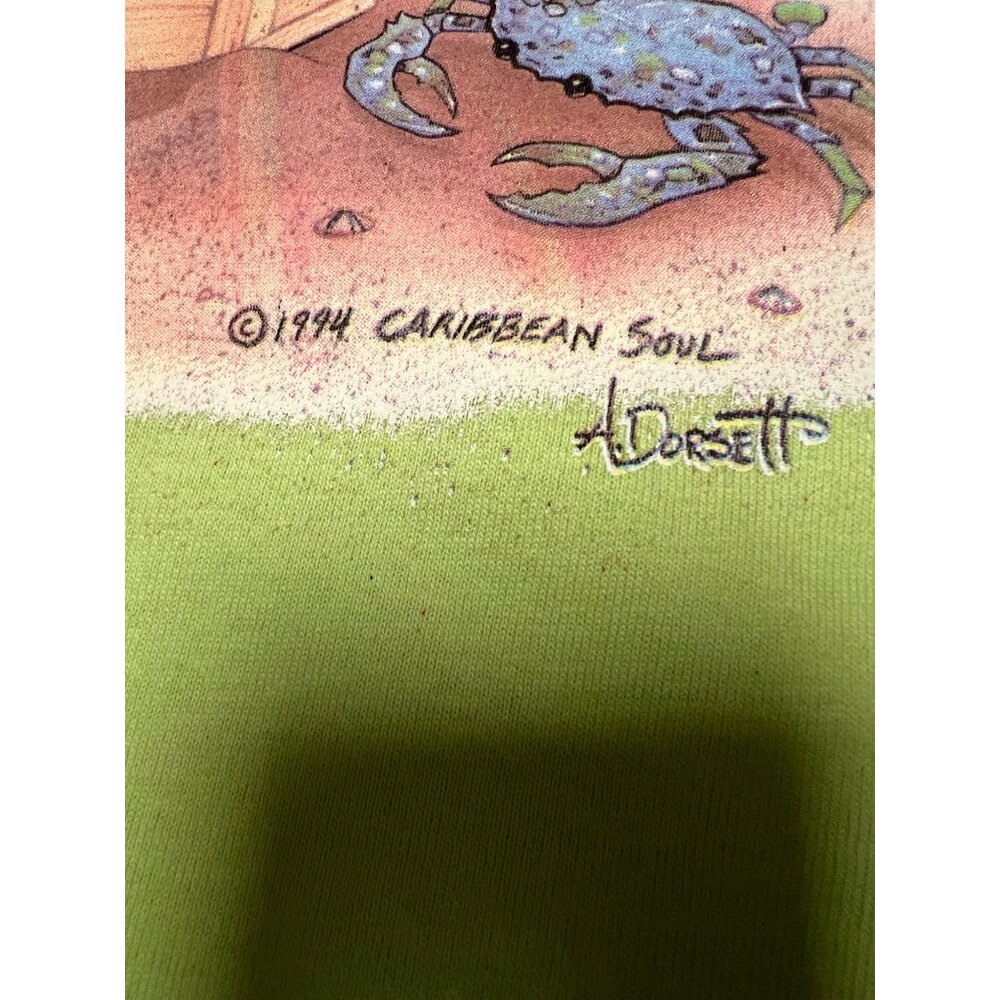 1994 Caribbean Soul No Plane on Sunday tee XXL St. Somewhere Embroidery, Parrot - Picture 7 of 7